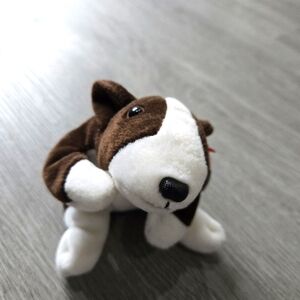 Rare Brown and White Stuffed Dog NWT